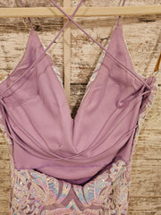 LAVENDER SPARKLY SHORT DRESS