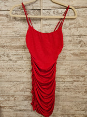 RED SPARKLY SHORT DRESS