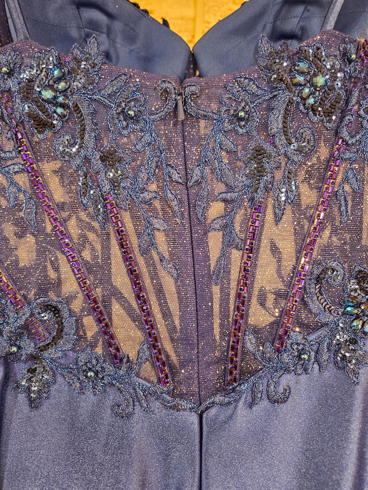 ROYAL BLUE LONG EVENING GOWN