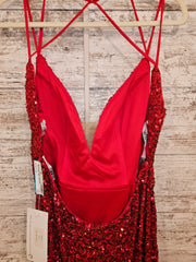 RED SPARKLY SHORT DRESS (NEW)