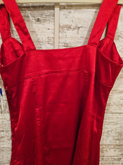 RED SHORT SATIN DRESS