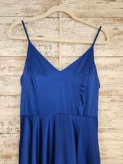 ROYAL BLUE A LINE GOWN