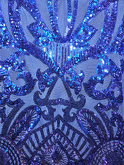 ROYAL BLUE SPARKLY SHORT DRESS