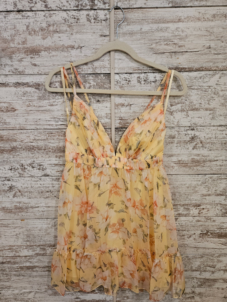 YELLOW/FLORAL DRESS (NEW) $289