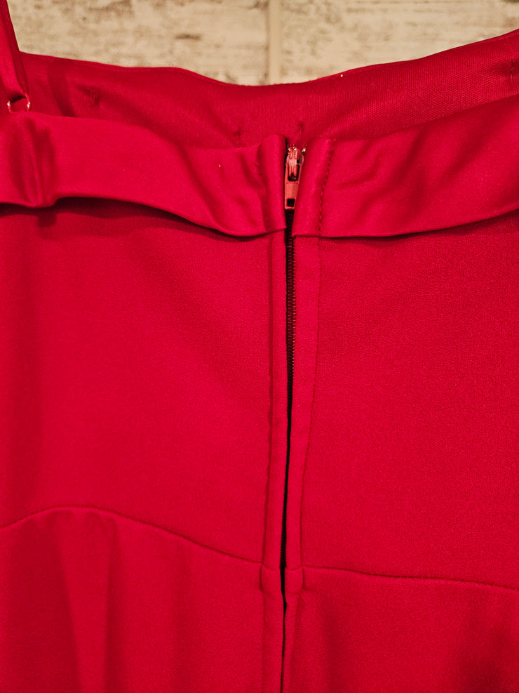 RED LONG EVENING GOWN