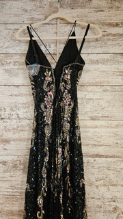 BLACK/GOLD SEQUIN DRESS (NEW)