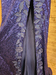 ROYAL BLUE SPARKLY LONG DRESS
