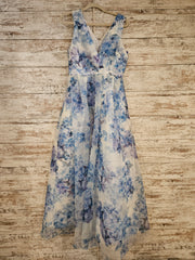 BLUE/WHITE FLORAL A LINE (NEW)