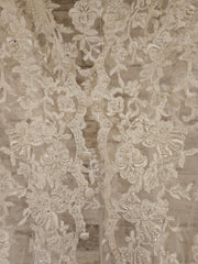 WHITE BEADED WEDDING COVER UP