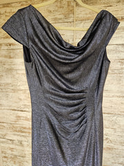 NAVY SPARKLY LONG EVENING GOWN