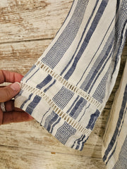 BLUE/WHITE STRIPED TOP $40