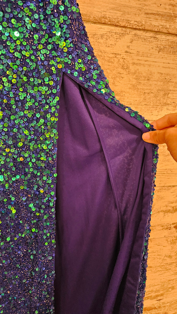 ROYAL BLUE SEQUIN DRESS (NEW)