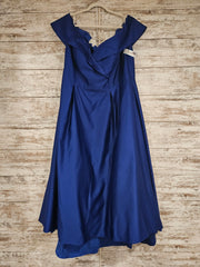 ROYAL BLUE A LINE GOWN