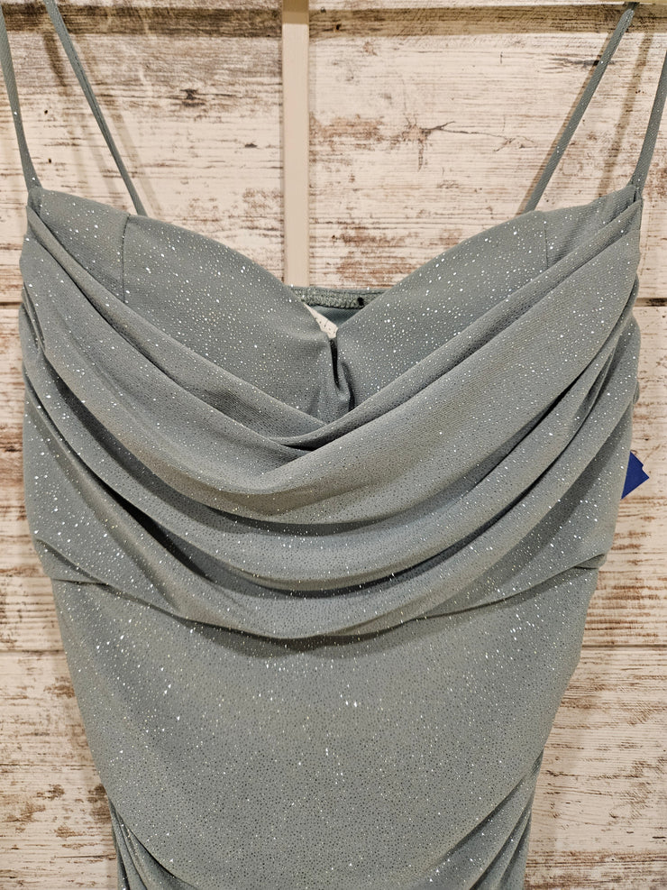 GREEN SPARKLY SHORT DRESS