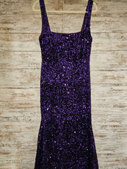 PURPLE SEQUIN MERMAID GOWN-NEW
