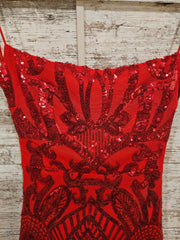 RED SPARKLY SHORT DRESS