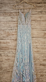 BLUE SPARKLY LONG DRESS (NEW)