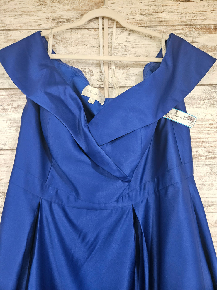 ROYAL BLUE A LINE GOWN