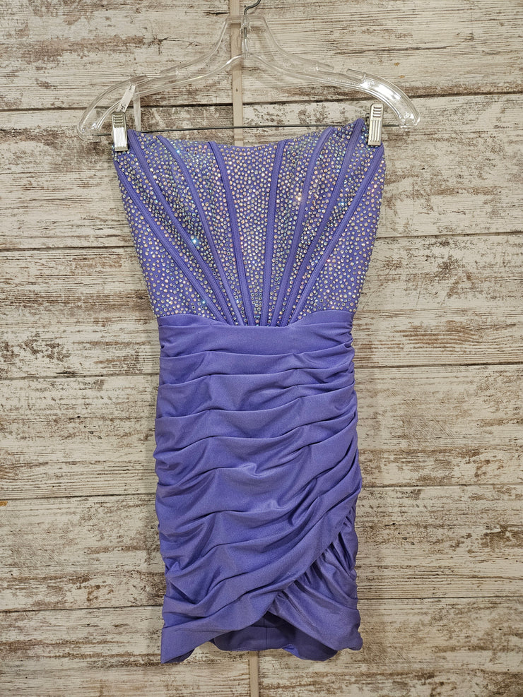 LAVENDER SPARKLY SHORT DRESS