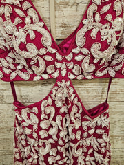 PINK/WHITE SHORT DRESS