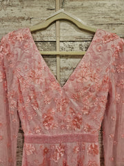 PINK BEADED SHORT DRESS (NEW)