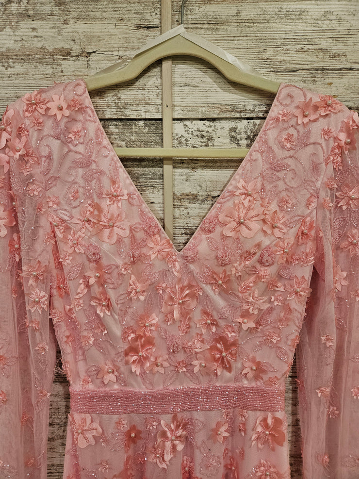 PINK BEADED SHORT DRESS (NEW)