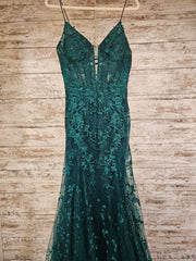 GREEN SPARKLY MERMAID GOWN
