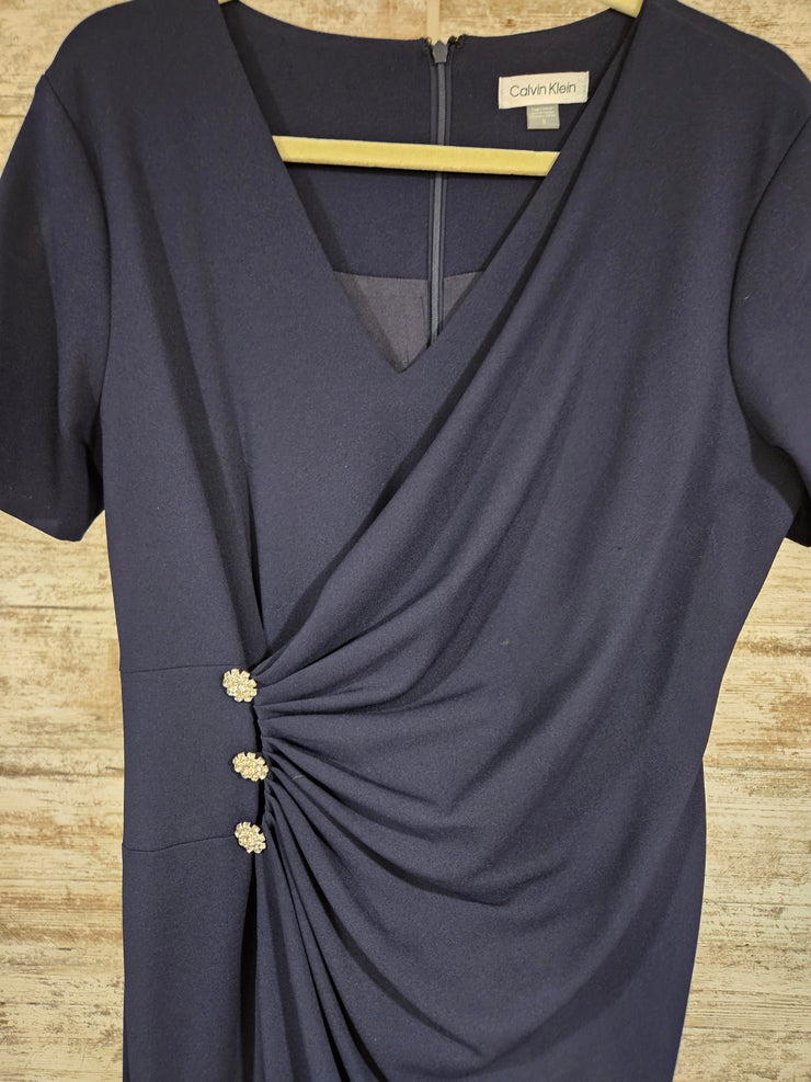 NAVY LONG EVENING GOWN