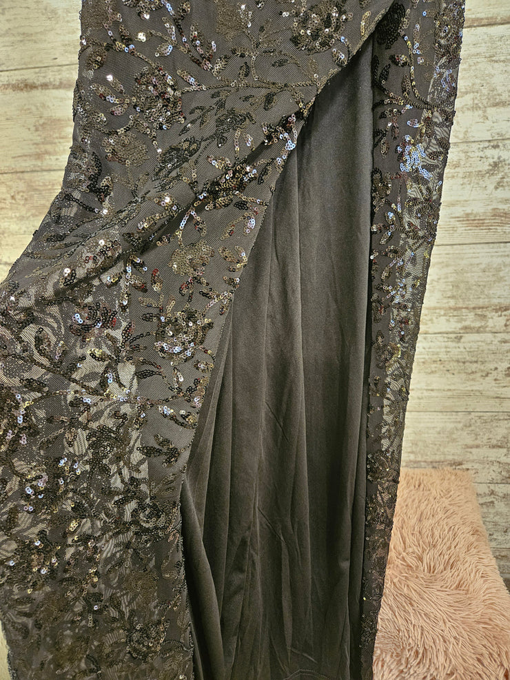 BLACK SPARKLY LONG DRESS