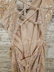 TAN SPARKLY SHORT DRESS