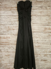 BLACK FITTED LONG DRESS