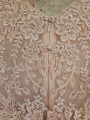 PINK/FLORAL TOP A LINE GOWN