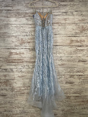 BLUE/WHITE MERMAID GOWN