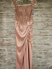 BLUSH/FLORAL LONG DRESS