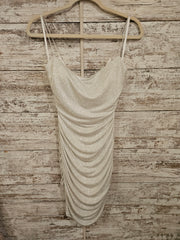 WHITE/SILVER SHORT DRESS (NEW)