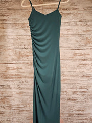 GREEN LONG EVENING GOWN