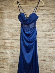 ROYAL BLUE LONG EVENING GOWN