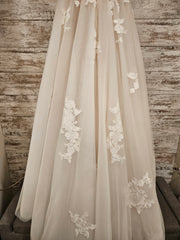 WHITE/NUDE WEDDING GOWN