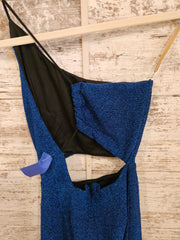 ROYAL BLUE SPARKLY SHORT DRESS