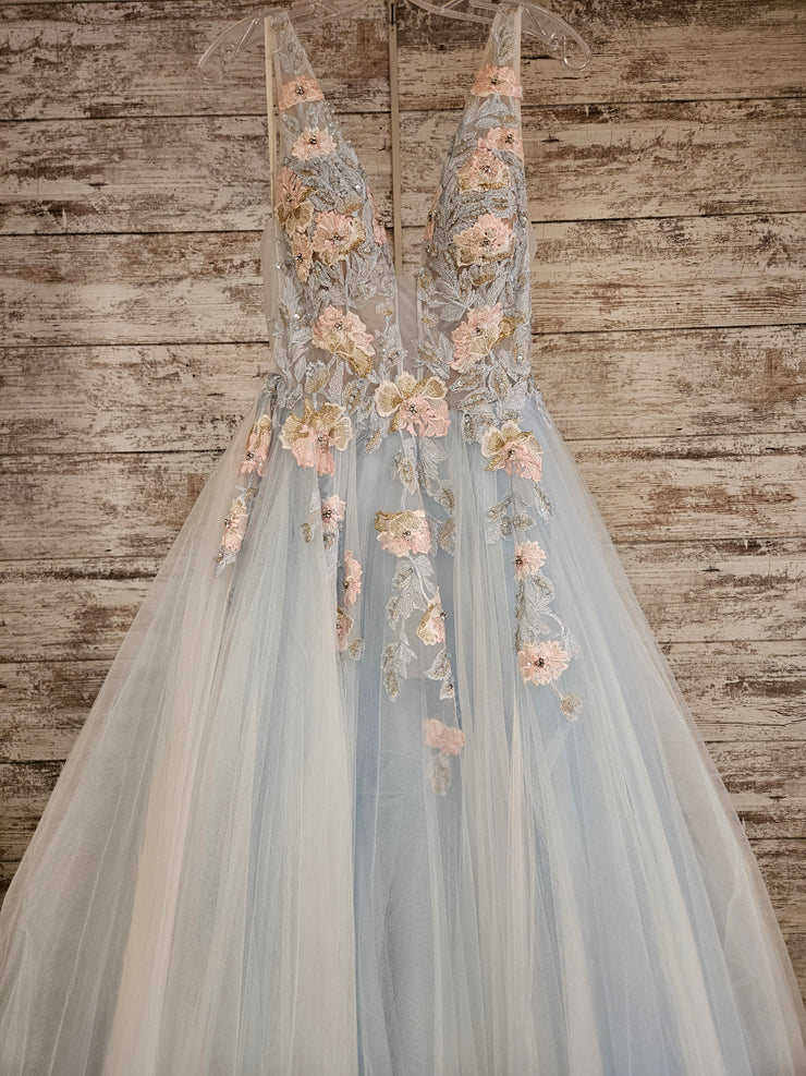 BLUE/PINK FLORAL A LINE $850