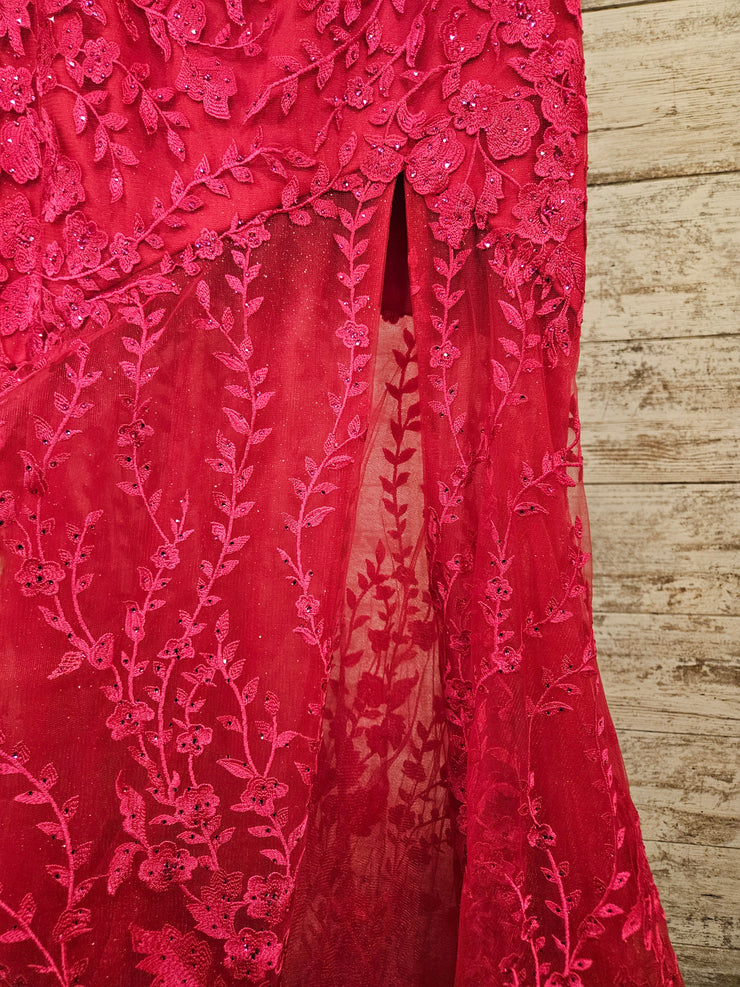 PINK/FLORAL MERMAID GOWN