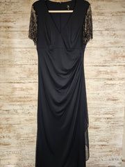 NAVY LONG EVENING GOWN