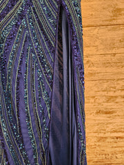 ROYAL BLUE SPARKLY LONG DRESS
