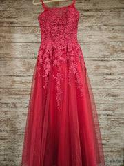 PINK/FLORAL A LINE GOWN