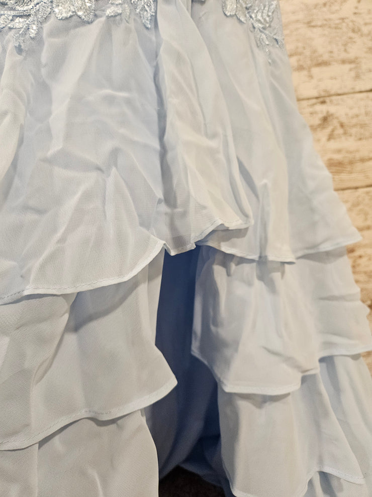 BLUE/FLORAL TIERED MERMAID-NEW