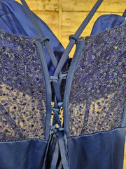 ROYAL BLUE LONG EVENING GOWN