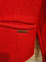 RED BOILED WOOL JACKET $460