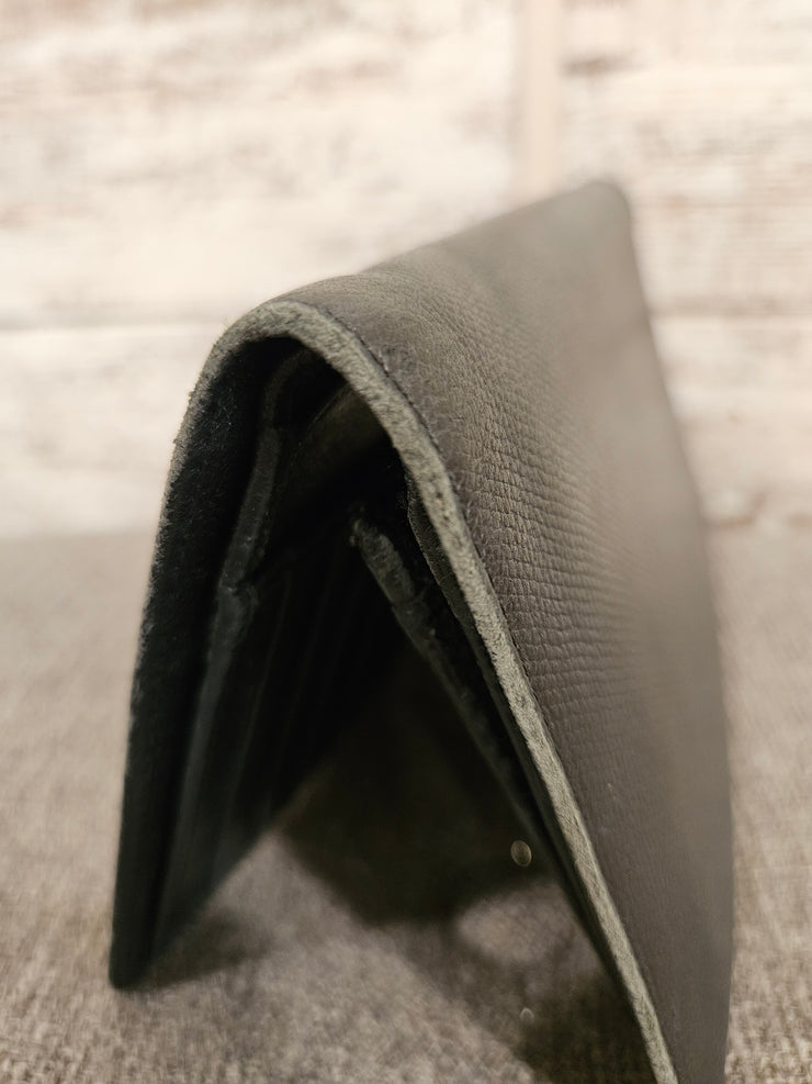 BLACK CAVIER LEATHER WALLE$595
