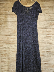 NAVY LONG EVENING GOWN