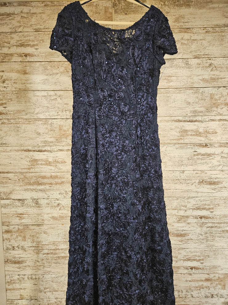 NAVY LONG EVENING GOWN